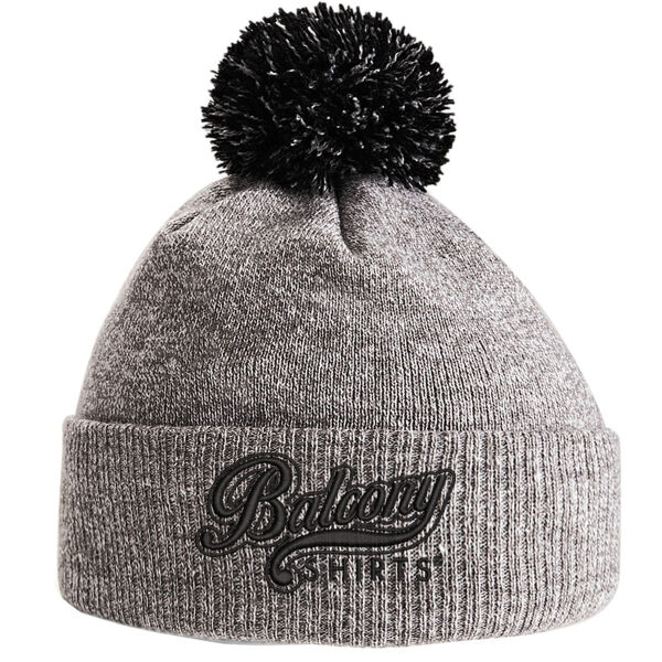 Balcony Shirts Bobble Hat - Black Embroidery Thumbnail