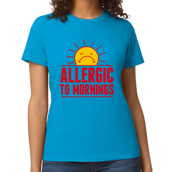 Allergic To Mornings Women's T Shirt Thumbnail