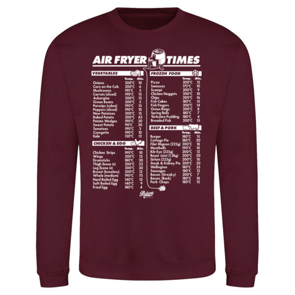 The Air Fryer Chef's Cheat Sheet Unisex Sweatshirt Thumbnail